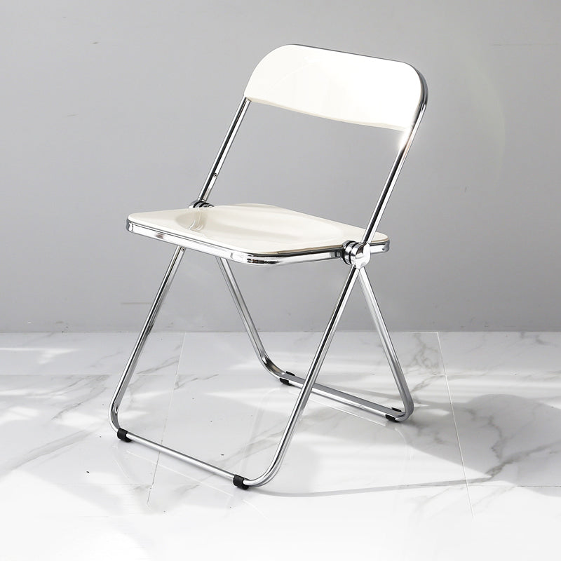 Plástico de estilo industrial que cena la silla lateral de cena de la parte posterior abierta de la silla sin brazos sola