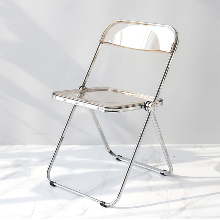 Plástico de estilo industrial que cena la silla lateral de cena de la parte posterior abierta de la silla sin brazos sola