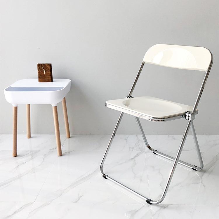Plástico de estilo industrial que cena la silla lateral de cena de la parte posterior abierta de la silla sin brazos sola