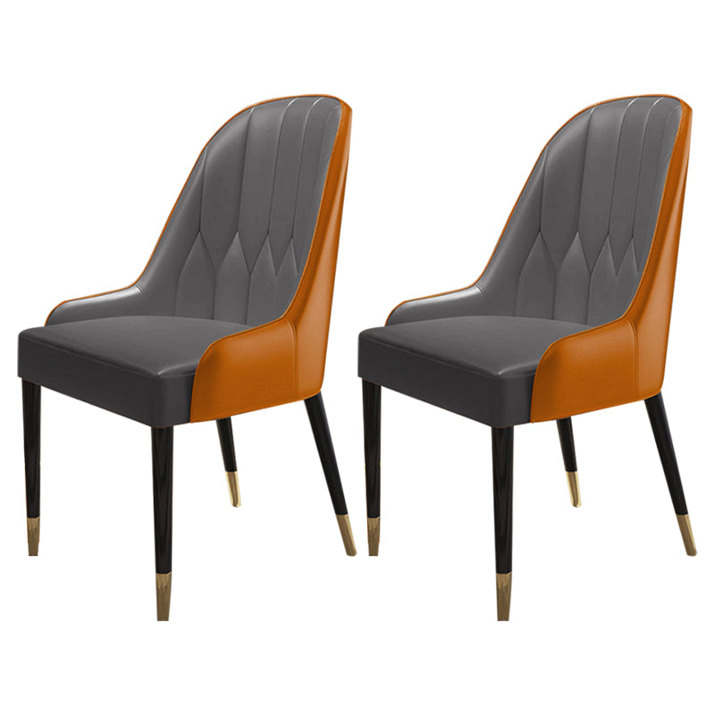 Silla de comedor de madera de estilo escandinavo, silla Parsons sin brazos (juego de 2)