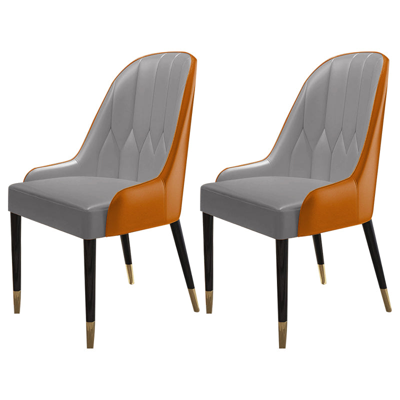 Silla de comedor de madera de estilo escandinavo, silla Parsons sin brazos (juego de 2)