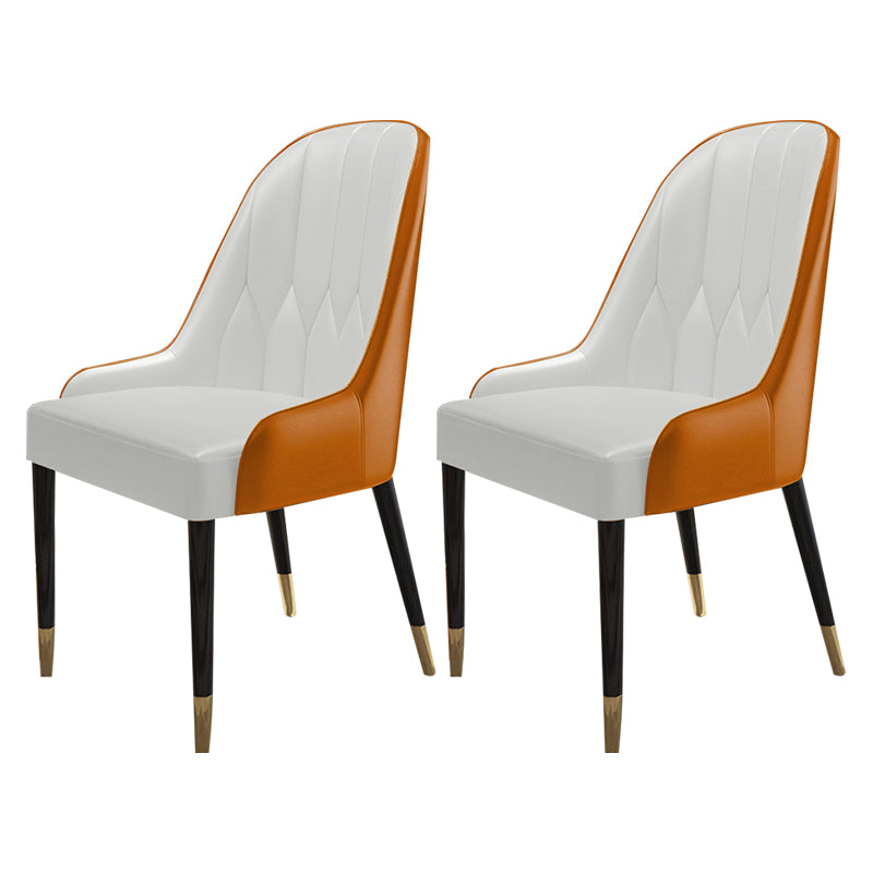 Silla de comedor de madera de estilo escandinavo, silla Parsons sin brazos (juego de 2)