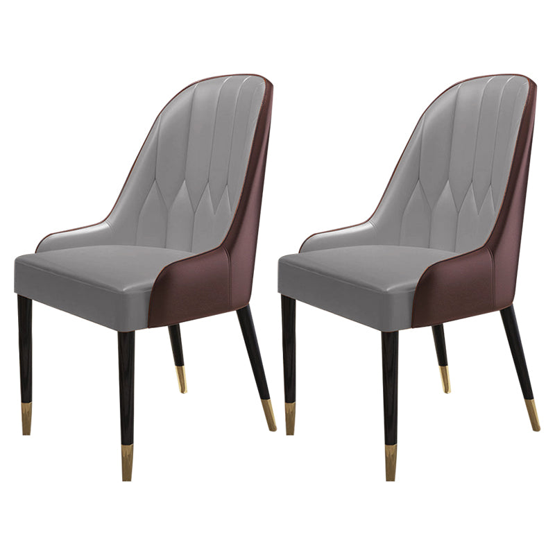 Silla de comedor de madera de estilo escandinavo, silla Parsons sin brazos (juego de 2)