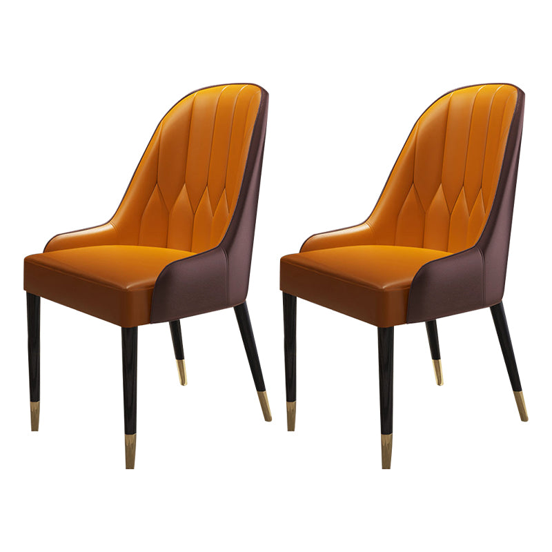 Silla de comedor de madera de estilo escandinavo, silla Parsons sin brazos (juego de 2)