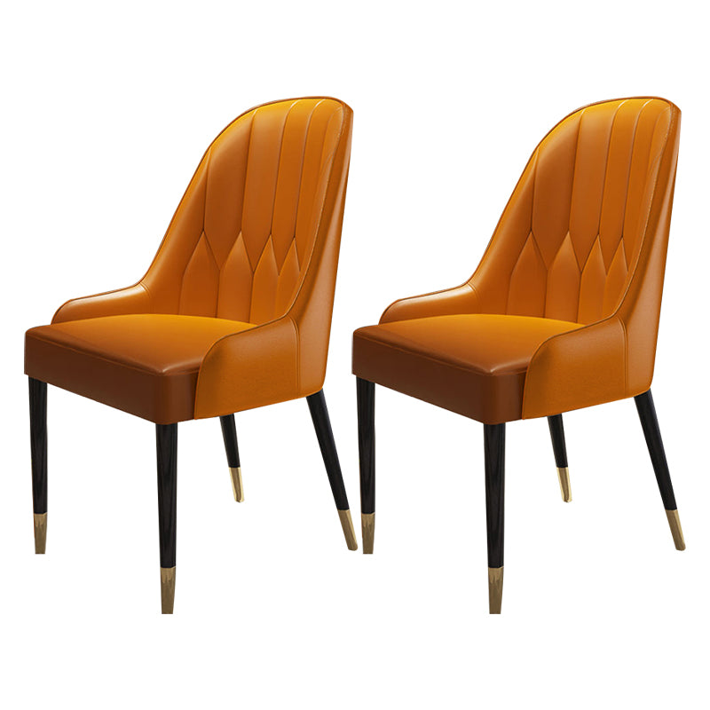 Chaise de salle à manger en bois de style scandinave Chaise Parsons sans accoudoirs pour salle à manger (Ensemble de 2)
