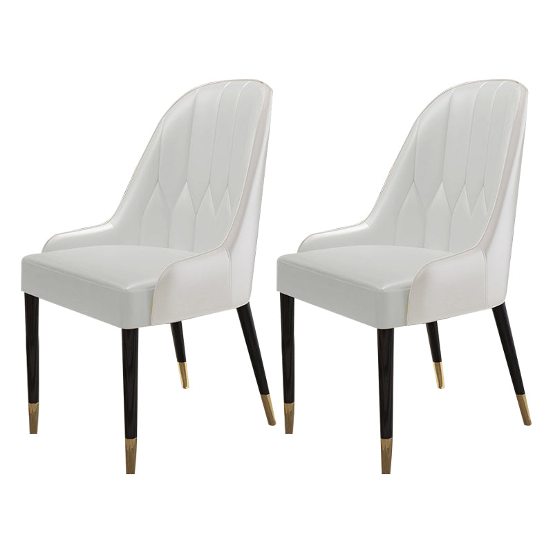 Silla de comedor de madera de estilo escandinavo, silla Parsons sin brazos (juego de 2)