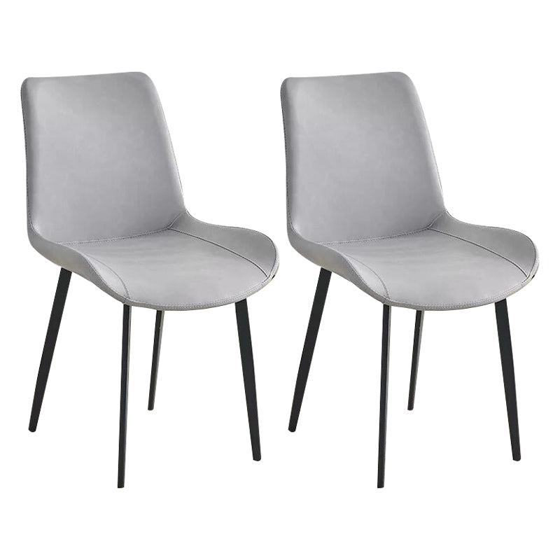 Chaises d'appoint de salle à manger à dossier solide de cuisine en métal de style industriel (Ensemble de 2)