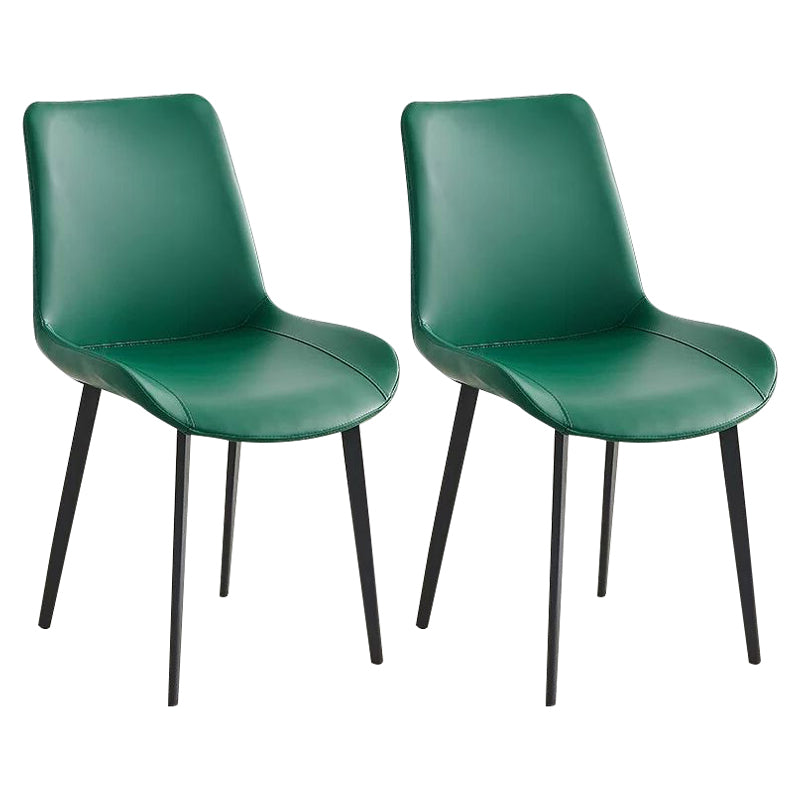 Chaises d'appoint de salle à manger à dossier solide de cuisine en métal de style industriel (Ensemble de 2)