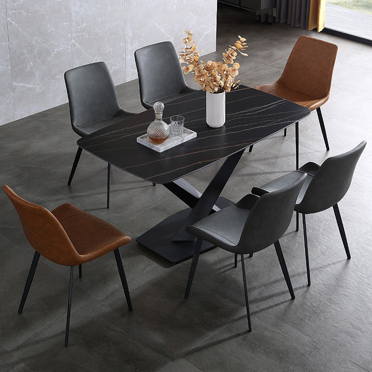 Silla de metal de estilo industrial, sillas auxiliares de comedor con respaldo sólido de cocina (juego de 2)