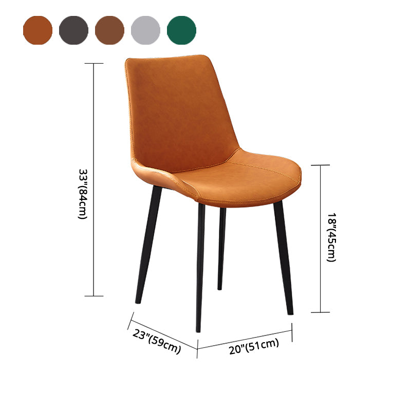 Silla de metal de estilo industrial, sillas auxiliares de comedor con respaldo sólido de cocina (juego de 2)