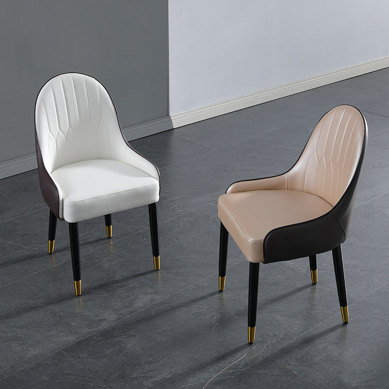 Scandinavian Indoor Arm Chair Upholstered Parsons Wood Dining Room Chair (Set of 2)