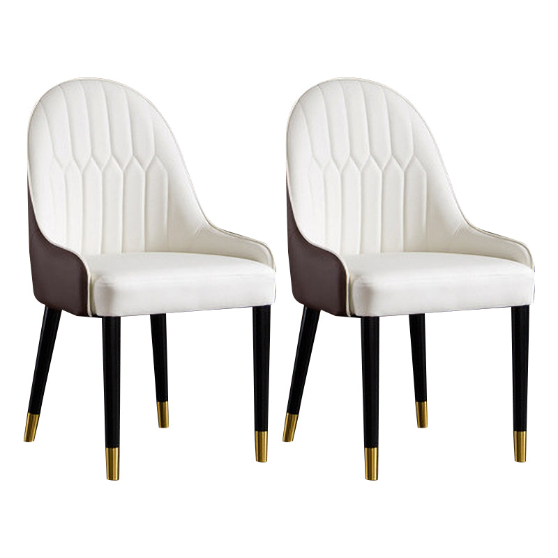 Scandinavian Indoor Arm Chair Upholstered Parsons Wood Dining Room Chair (Set of 2)