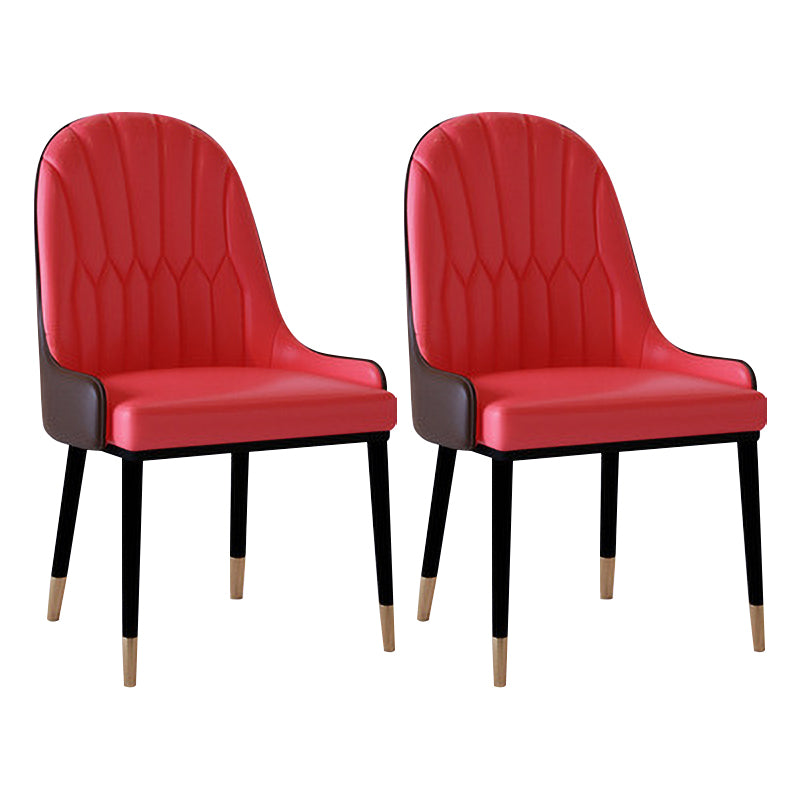 Scandinavian Indoor Arm Chair Upholstered Parsons Wood Dining Room Chair (Set of 2)