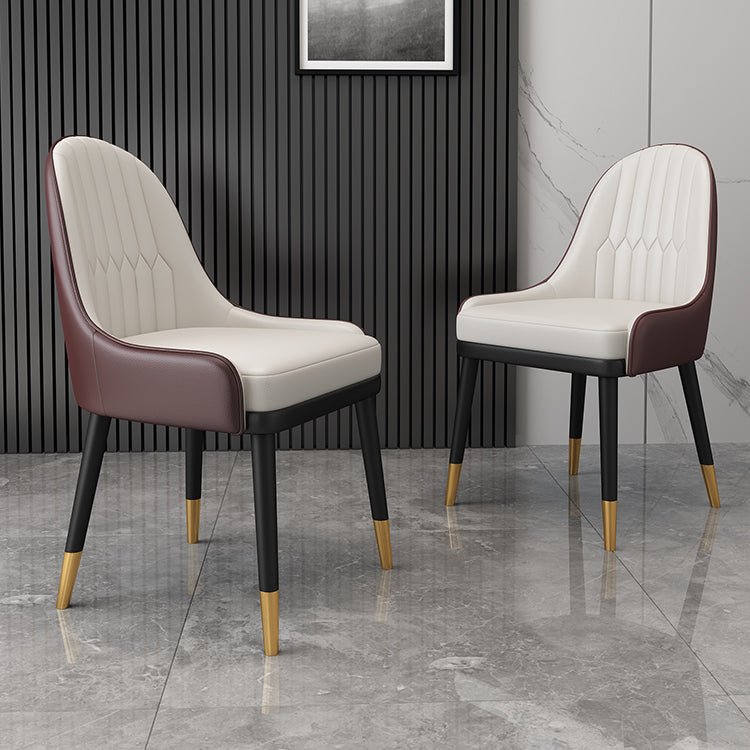 Silla de metal estilo escandinavo Sillas de comedor con respaldo Parsons (juego de 2)