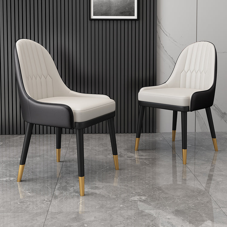 Silla de metal estilo escandinavo Sillas de comedor con respaldo Parsons (juego de 2)