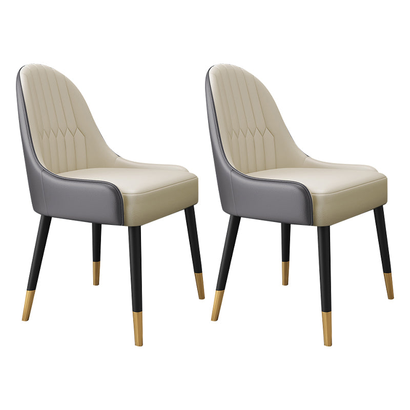 Silla de metal estilo escandinavo Sillas de comedor con respaldo Parsons (juego de 2)