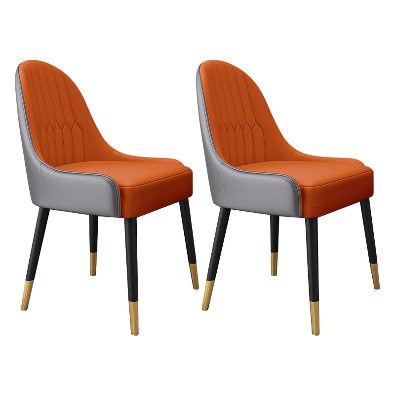 Silla de metal estilo escandinavo Sillas de comedor con respaldo Parsons (juego de 2)