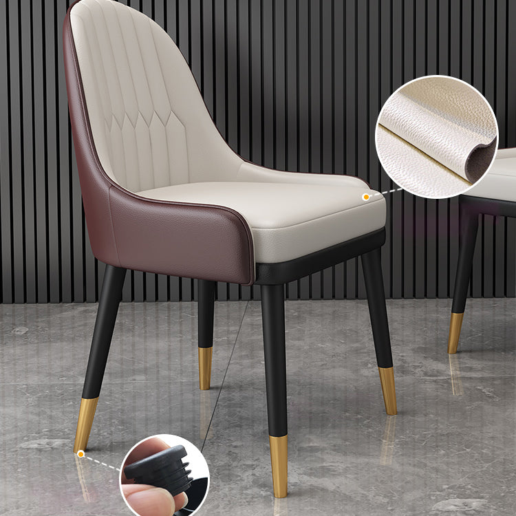 Silla de metal estilo escandinavo Sillas de comedor con respaldo Parsons (juego de 2)
