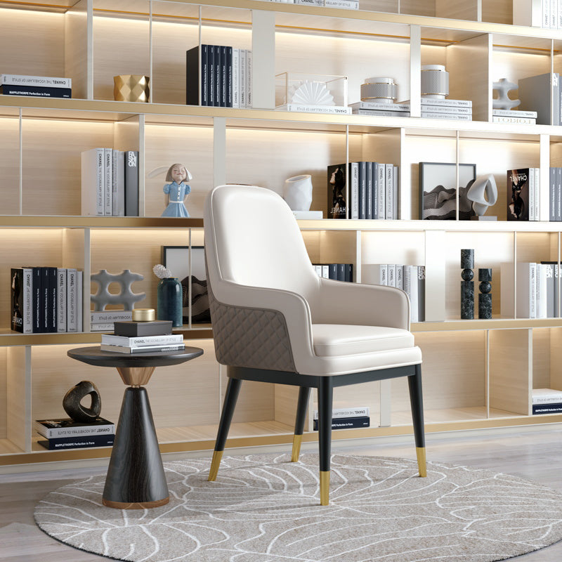 Silla de comedor de metal de estilo nórdico, silla de comedor con brazo Parsons, sillas laterales