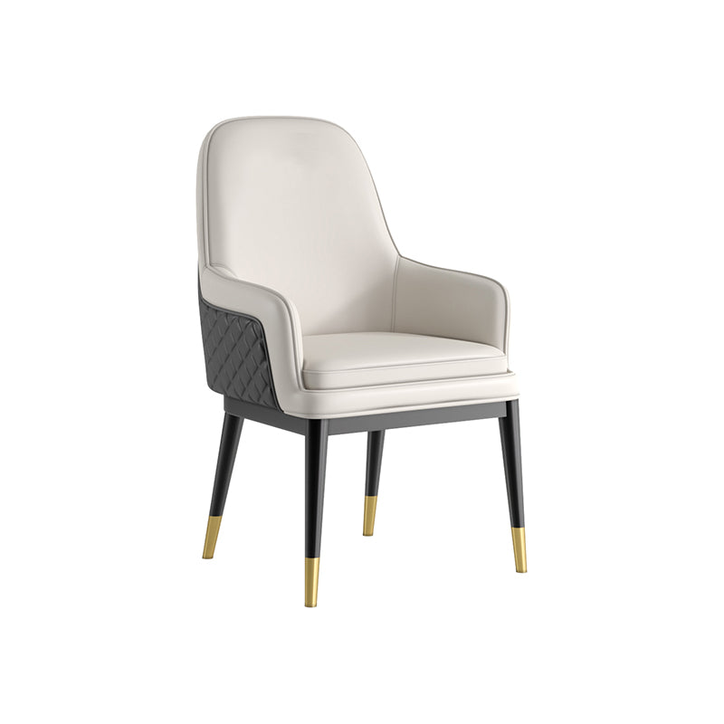 Chaise de salle à manger en métal de cuisine de style nordique, chaises latérales à bras Parsons