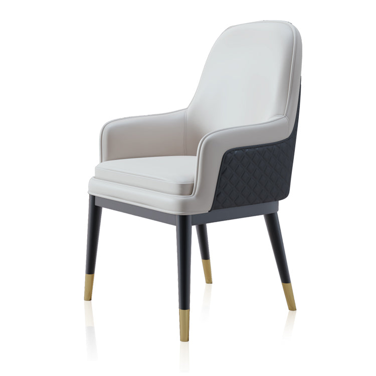 Silla de comedor de metal de estilo nórdico, silla de comedor con brazo Parsons, sillas laterales