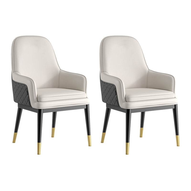 Silla de comedor de metal de estilo nórdico, silla de comedor con brazo Parsons, sillas laterales