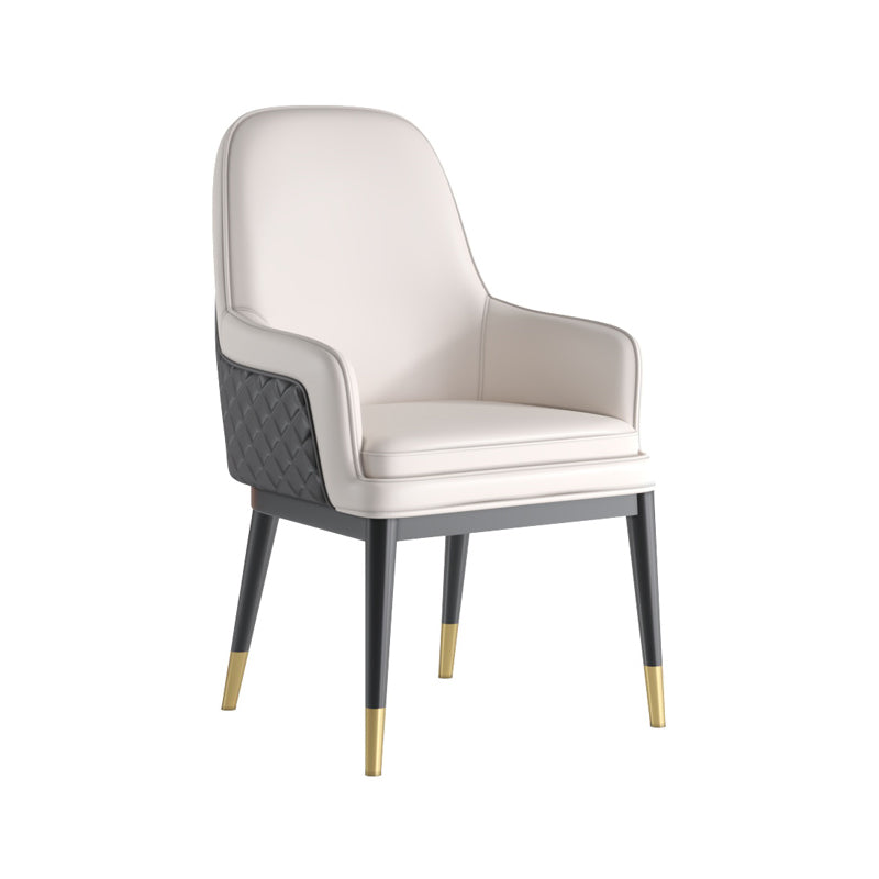 Chaise de salle à manger en métal de cuisine de style nordique, chaises latérales à bras Parsons
