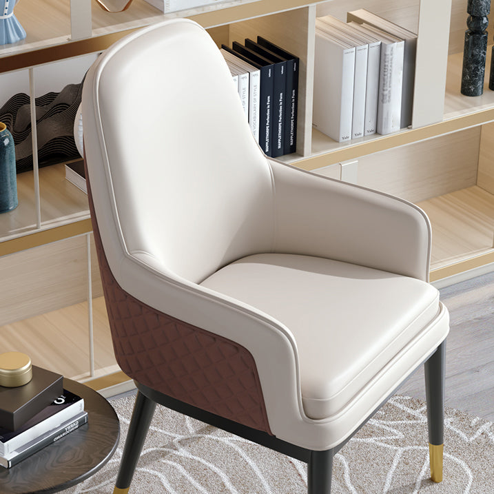 Silla de comedor de metal de estilo nórdico, silla de comedor con brazo Parsons, sillas laterales