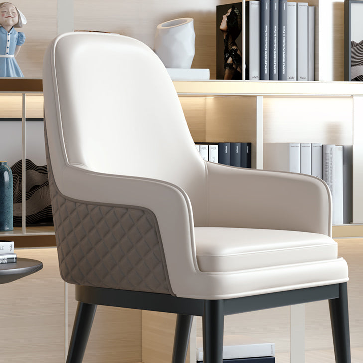 Silla de comedor de metal de estilo nórdico, silla de comedor con brazo Parsons, sillas laterales