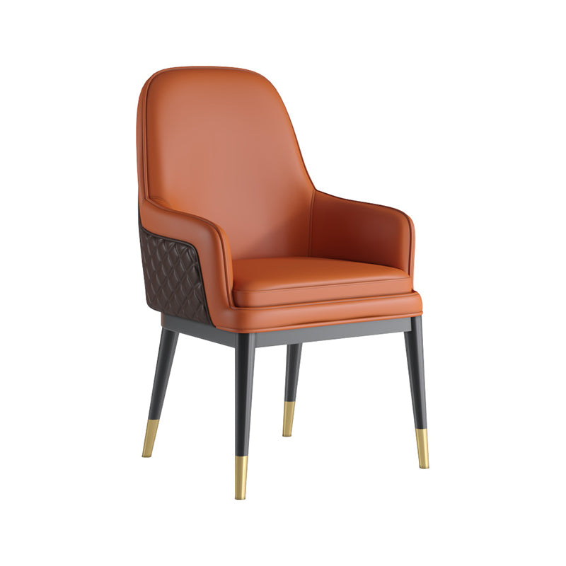 Chaise de salle à manger en métal de cuisine de style nordique, chaises latérales à bras Parsons