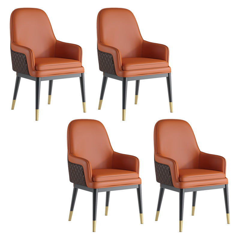 Silla de comedor de metal de estilo nórdico, silla de comedor con brazo Parsons, sillas laterales