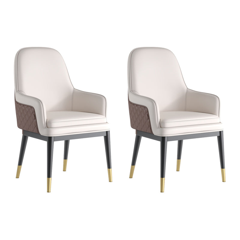 Silla de comedor de metal de estilo nórdico, silla de comedor con brazo Parsons, sillas laterales