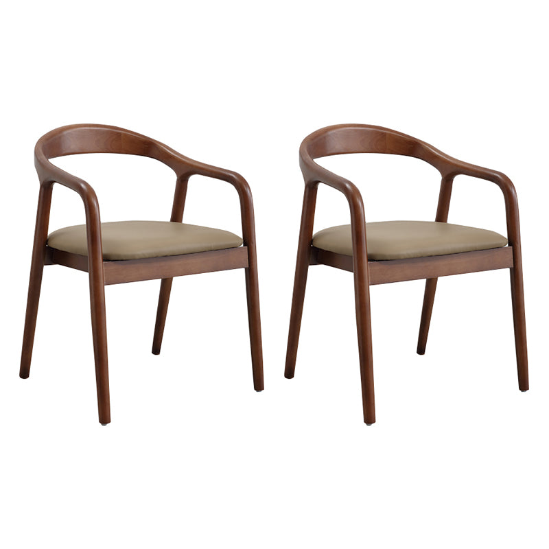 Silla de madera maciza de estilo tradicional, sillas de comedor de cocina con brazo trasero abierto