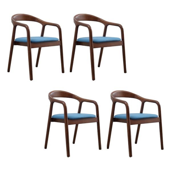 Silla de madera maciza de estilo tradicional, sillas de comedor de cocina con brazo trasero abierto