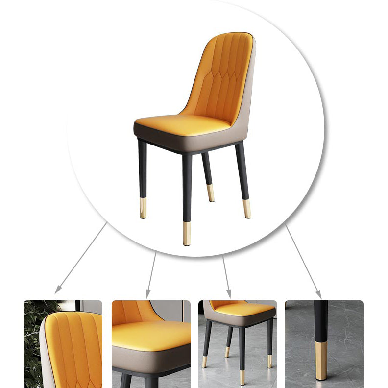 Metal de la cocina del estilo nórdico que cena la silla Parsons que cena la silla lateral sin brazos