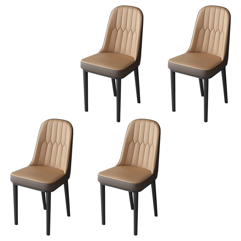 Chaise de salle à manger en métal de cuisine de style nordique Parsons dinant la chaise latérale sans bras