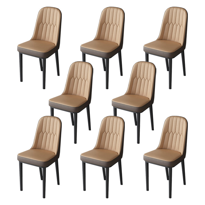 Metal de la cocina del estilo nórdico que cena la silla Parsons que cena la silla lateral sin brazos