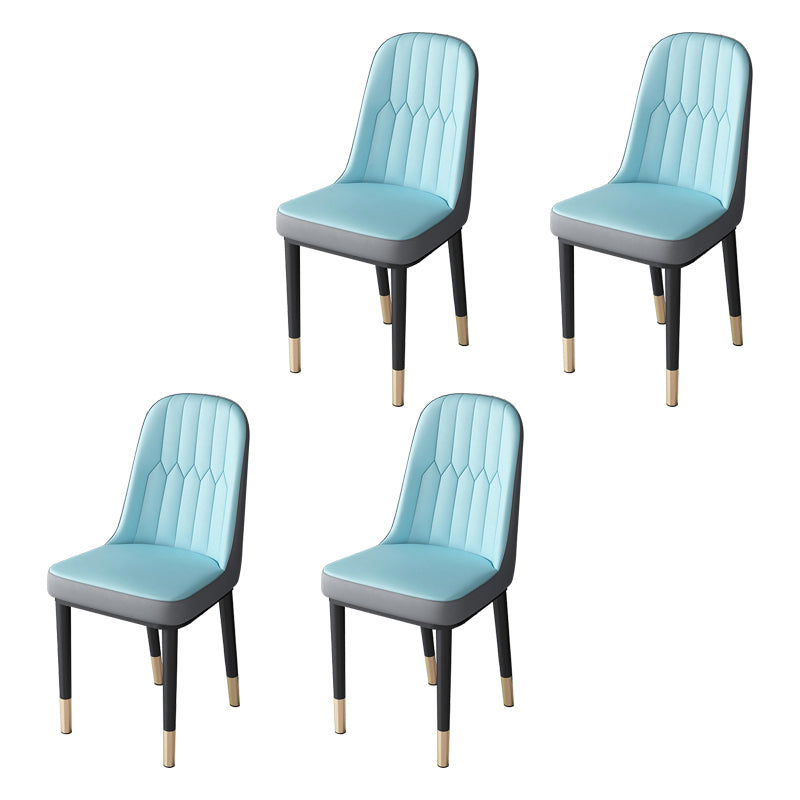 Metal de la cocina del estilo nórdico que cena la silla Parsons que cena la silla lateral sin brazos