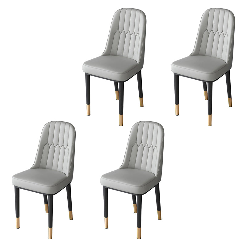 Metal de la cocina del estilo nórdico que cena la silla Parsons que cena la silla lateral sin brazos