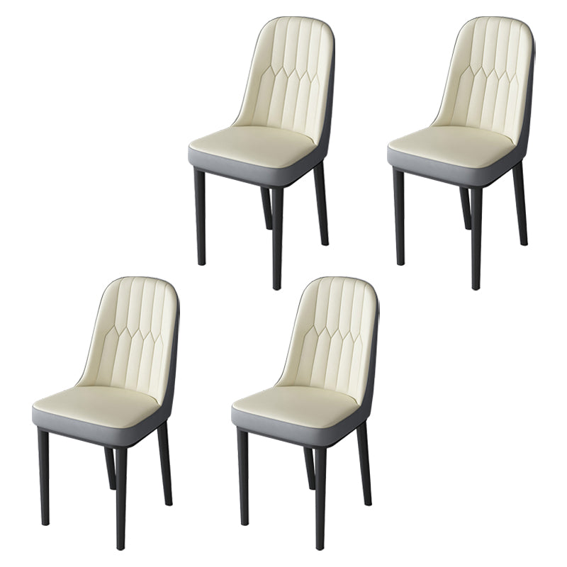 Chaise de salle à manger en métal de cuisine de style nordique Parsons dinant la chaise latérale sans bras