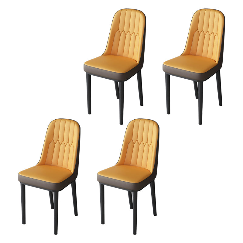 Chaise de salle à manger en métal de cuisine de style nordique Parsons dinant la chaise latérale sans bras