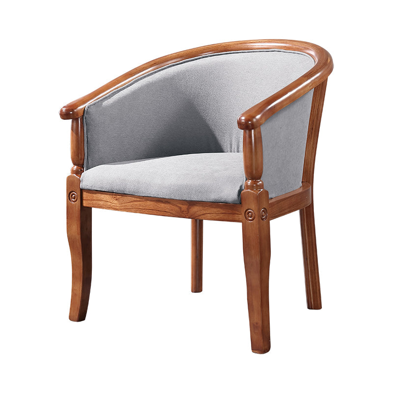 Chaise de salle à manger traditionnelle en bois massif, fauteuil de salle à manger en tissu pour usage domestique