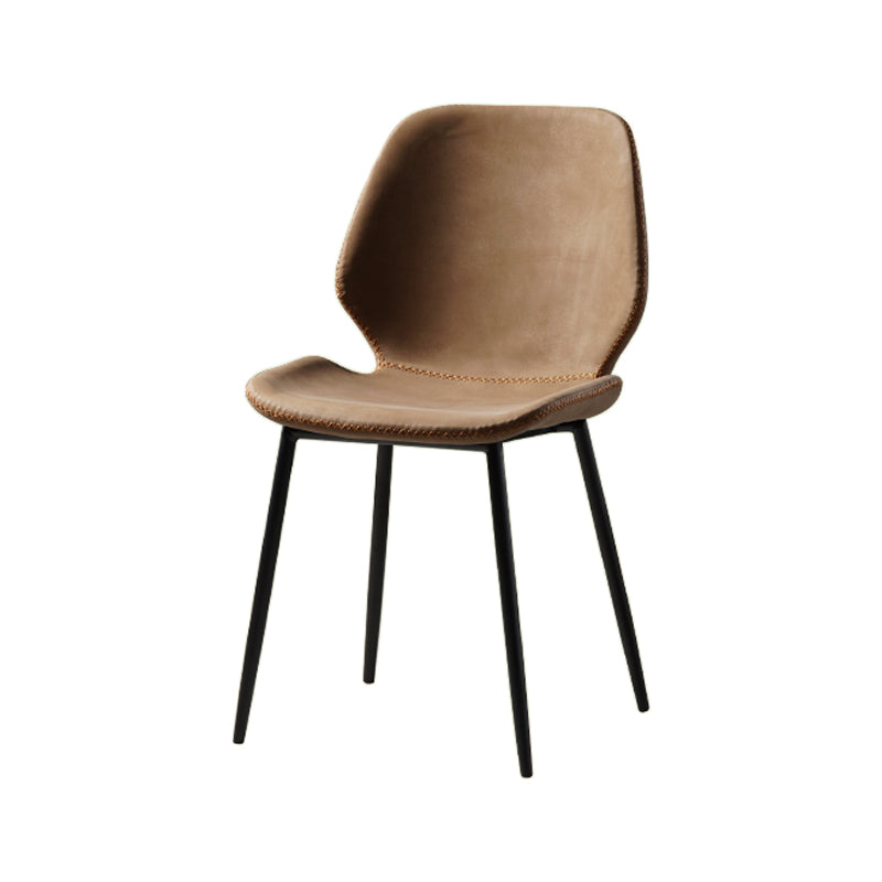 Chaises latérales sans bras en métal de Wingback de chaise de salle à manger industrielle de salle à manger