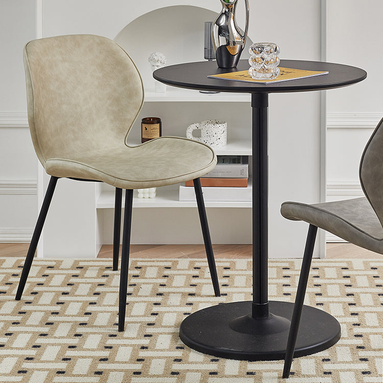 Comedor Silla de comedor industrial Wingback Sillas laterales sin brazos de metal