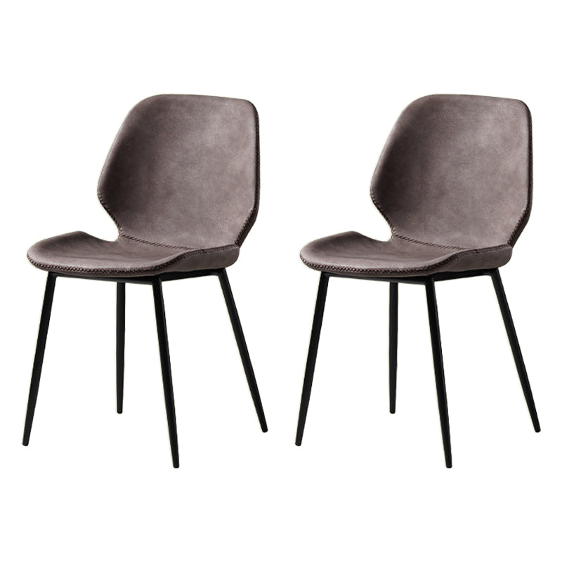 Comedor Silla de comedor industrial Wingback Sillas laterales sin brazos de metal
