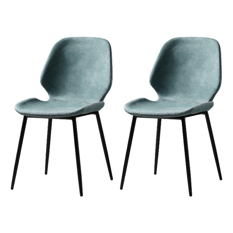 Comedor Silla de comedor industrial Wingback Sillas laterales sin brazos de metal