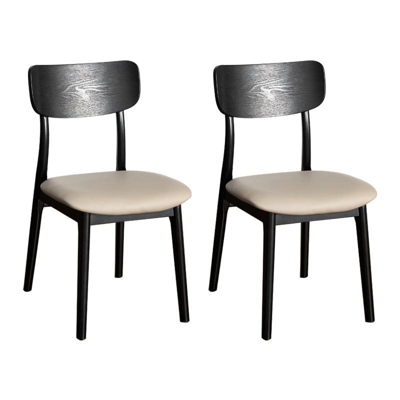 Chaises de cuisine en bois de chêne de style industriel (Ensemble de 2)