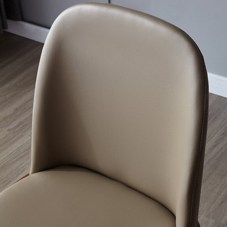 Silla auxiliar industrial de cuero para el hogar, silla de comedor Parsons con acabado mate (juego de 2)