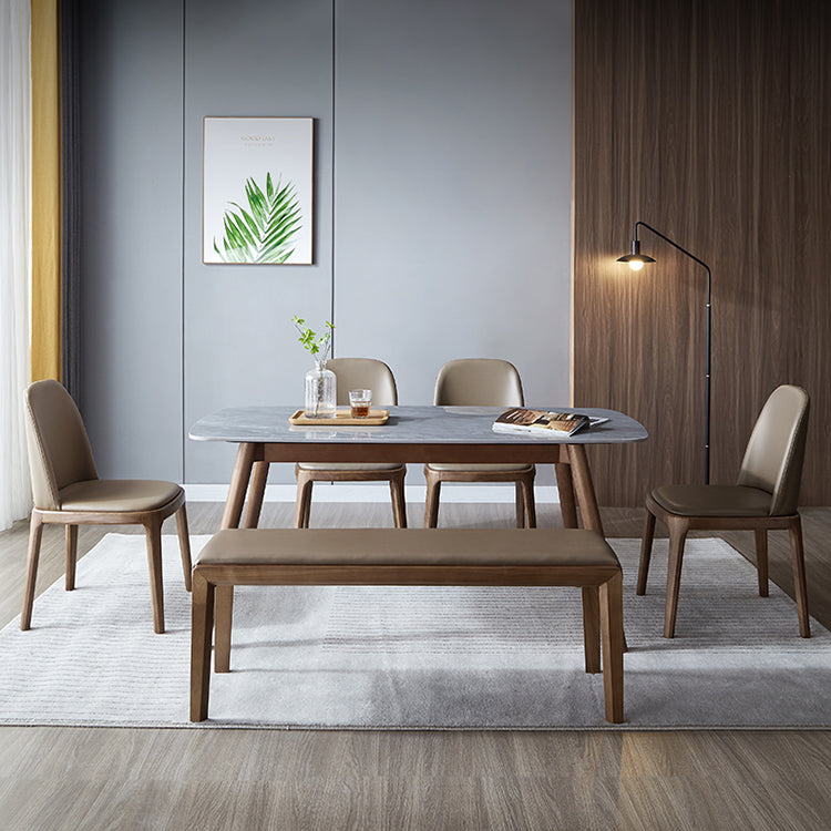 Silla auxiliar industrial de cuero para el hogar, silla de comedor Parsons con acabado mate (juego de 2)