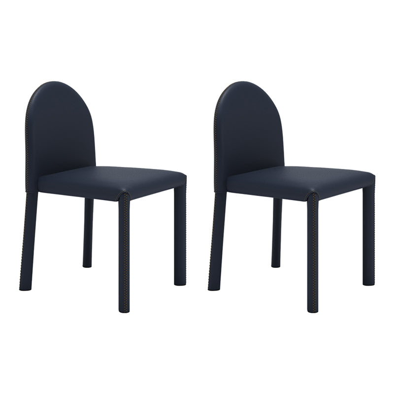Silla de comedor de estilo moderno Silla auxiliar de cocina sin brazos con patas de metal